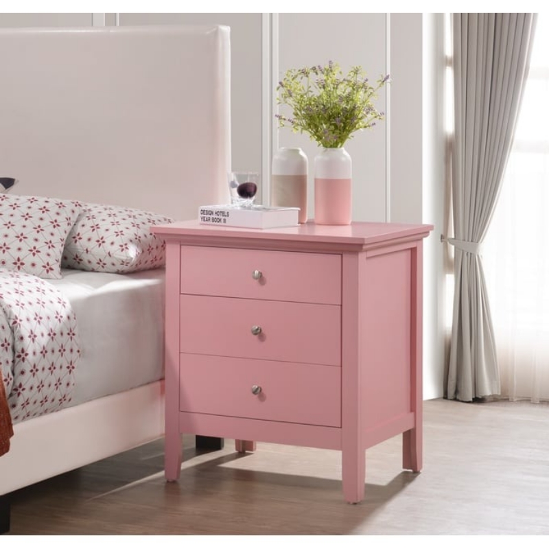 Picture of 3 Drawer wood Nightstand