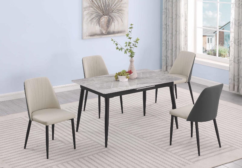 Picture of Matte black finish Dining Chair