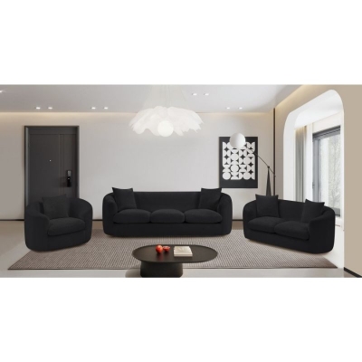 Show details for Fabric Upholstered Sofa, Loveseat and Chair Picture of Fabric Upholstered Sofa, Loveseat and Chair