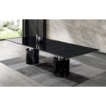 Picture of 120" x 48"  Marble White or Black Rectangular Dining Table