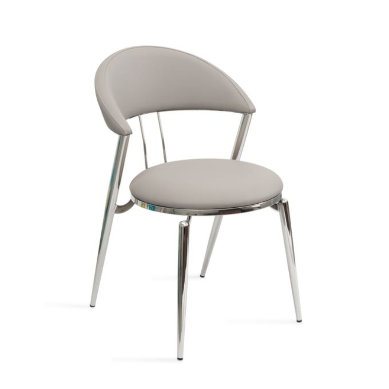 Picture of Grey Faux Leather Dining Chair