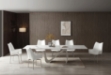 Picture of 83/123" EXTENDABLE White MARBLE DINING TABLE