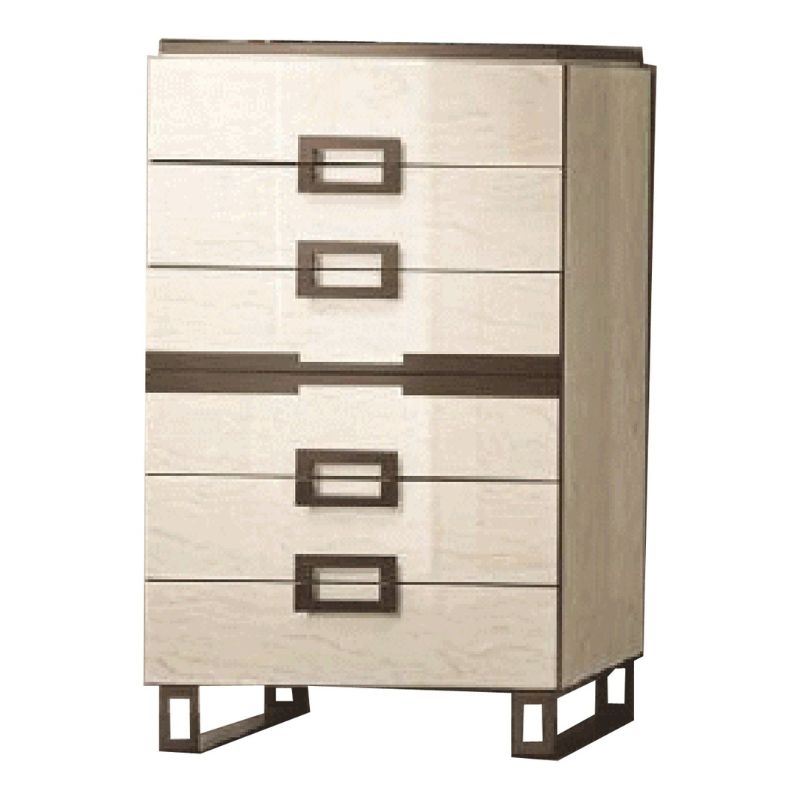 Picture of 33"W x 51"H Wood veneer High Gloss Lacquer Chest