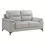 Picture of Genuine Leather Light Grey Loveseat