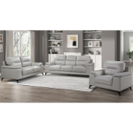 Picture of Genuine Leather Light Grey Chair