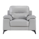 Picture of Genuine Leather Light Grey Chair