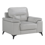 Picture of Genuine Leather Light Grey Chair