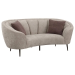 Picture of Modern Back Curved Loveseat Beige