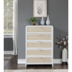Picture of 32"L x 48"H White/Black Finish Chest