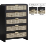 Picture of 32"L x 48"H Solid Wood And Natural Cane Wood Chest