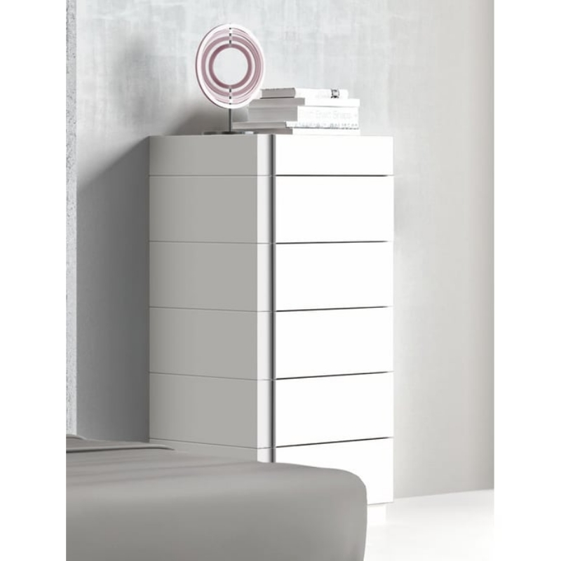 Picture of 23.6"L x 46.3"H White 6 Drawers Chest