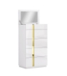 Show details for 27"L x 47"H White and Titanium Gold Chest Picture of 27"L x 47"H White and Titanium Gold Chest