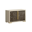 Picture of Beige, White and Dark Oak Gray(50% OFF) Two Drawer Night Stand
