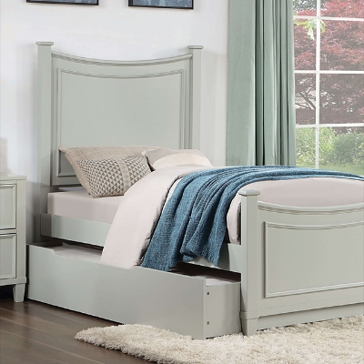 Show details for Grey Twin Bed w/trundle or w/o trundle Picture of Grey Twin Bed w/trundle or w/o trundle