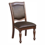 Picture of Dark brown leather Side Chairs
