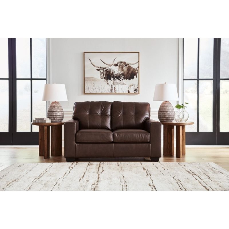 Picture of Brown Genuine Leather Loveseat