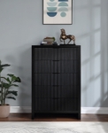 Picture of 32"W x 50"H Solid Wood And Oak Veneer Chest