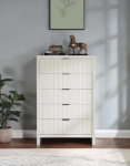 Picture of 32"W x 50"H Solid Wood And Oak Veneer Chest