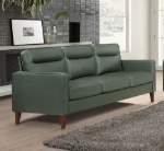 Picture of Green or Ivory Leather Sofa