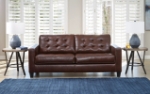 Picture of Genuine leather stationary sofa, Loveseat and Chair