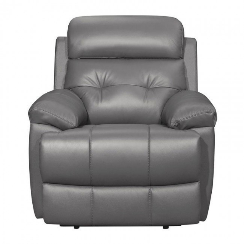 Lounge Around. Gray genuine leather Recliner
