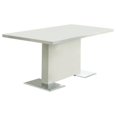 Show details for 63" White High Gloss Dining Table Picture of 63" White High Gloss Dining Table