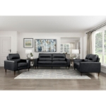 Picture of Genuine Leather Black Sofa