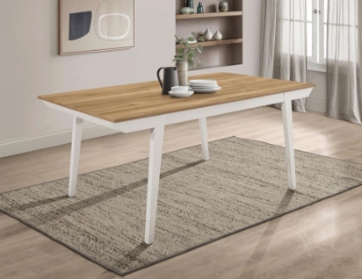 Show details for 70.75" Off White Wood Dining Table Picture of 70.75" Off White Wood Dining Table
