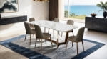 Picture of 71" Gold/White Dining table
