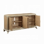 Picture of 73"L x 20"W Taupe Champagne Finish Console Cabinet