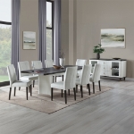 Picture of White & Brown Finish Side Chair