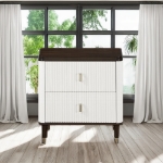 Picture of Metal Side Drawer Glide, 3/4 Extension Nightstand W/USB