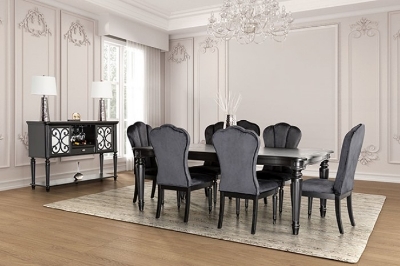 Show details for 7pcs Or 9pcs, Black or Silver Dining Room Set Picture of 7pcs Or 9pcs, Black or Silver Dining Room Set