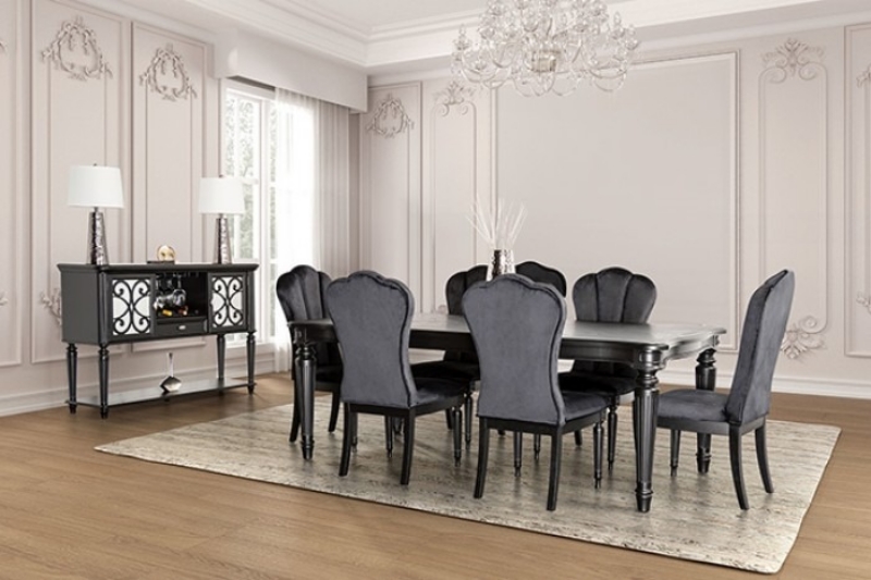 Picture of 7pcs Or 9pcs, Black or Silver Dining Room Set