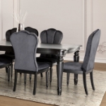 Picture of 7pcs Or 9pcs, Black or Silver Dining Room Set
