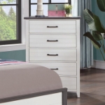Picture of 30"W x 41 7/8"H Five Drawer White Chest