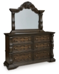 Picture of Hardwood solid 6 drawers Dresser and Mirror