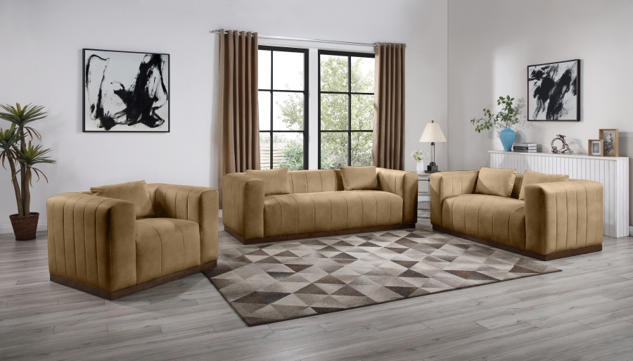 Lounge Around. Leather Upholstered Sofa, Loveseat and Accent Chair