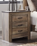 Picture of Warm rustic plank finish Nightstand