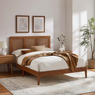 Show details for Wood Full Platform Bed Picture of Wood Full Platform Bed