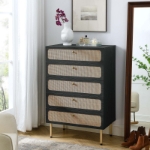 Picture of 19"L x 31.5"H Black 3 or 5 Drawer Chest