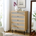 Picture of 19"L x 31.5"H Black 3 or 5 Drawer Chest