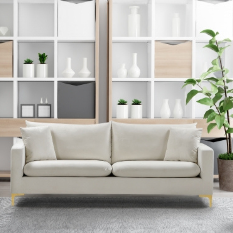 Picture of Velvet Sofa with Gold or Silver Legs