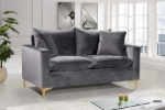 Picture of Velvet Loveseat with Gold/Silver Legs