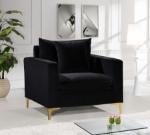 Picture of Velvet Chair with Gold/Silver Legs