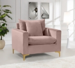 Picture of Velvet Chair with Gold/Silver Legs