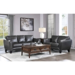 Picture of Genuine leather Black Loveseat