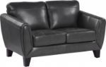 Picture of Genuine leather Black Loveseat