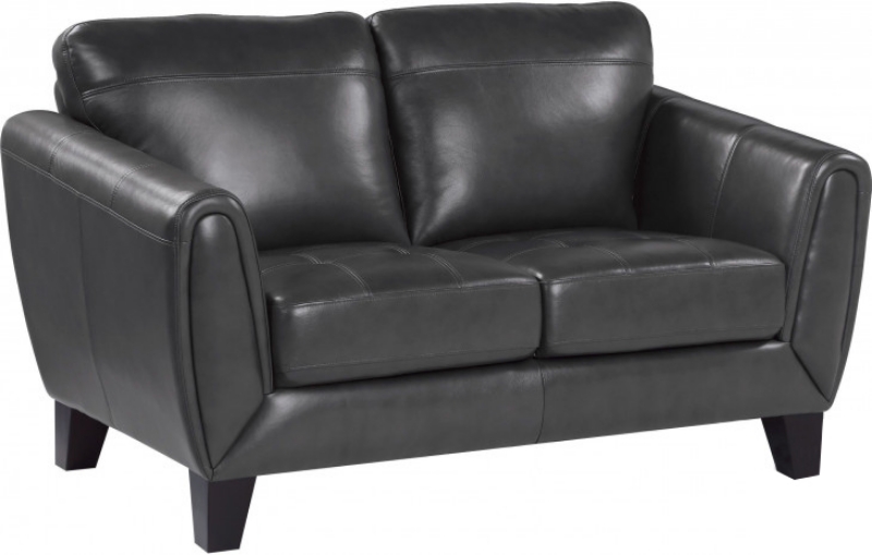 Picture of Genuine leather Black Loveseat