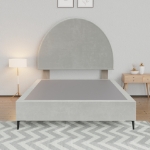 Picture of Upholstered bed with Sphere Headboard
